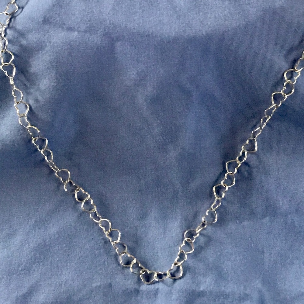 Sterling Silver Heart Link Necklace